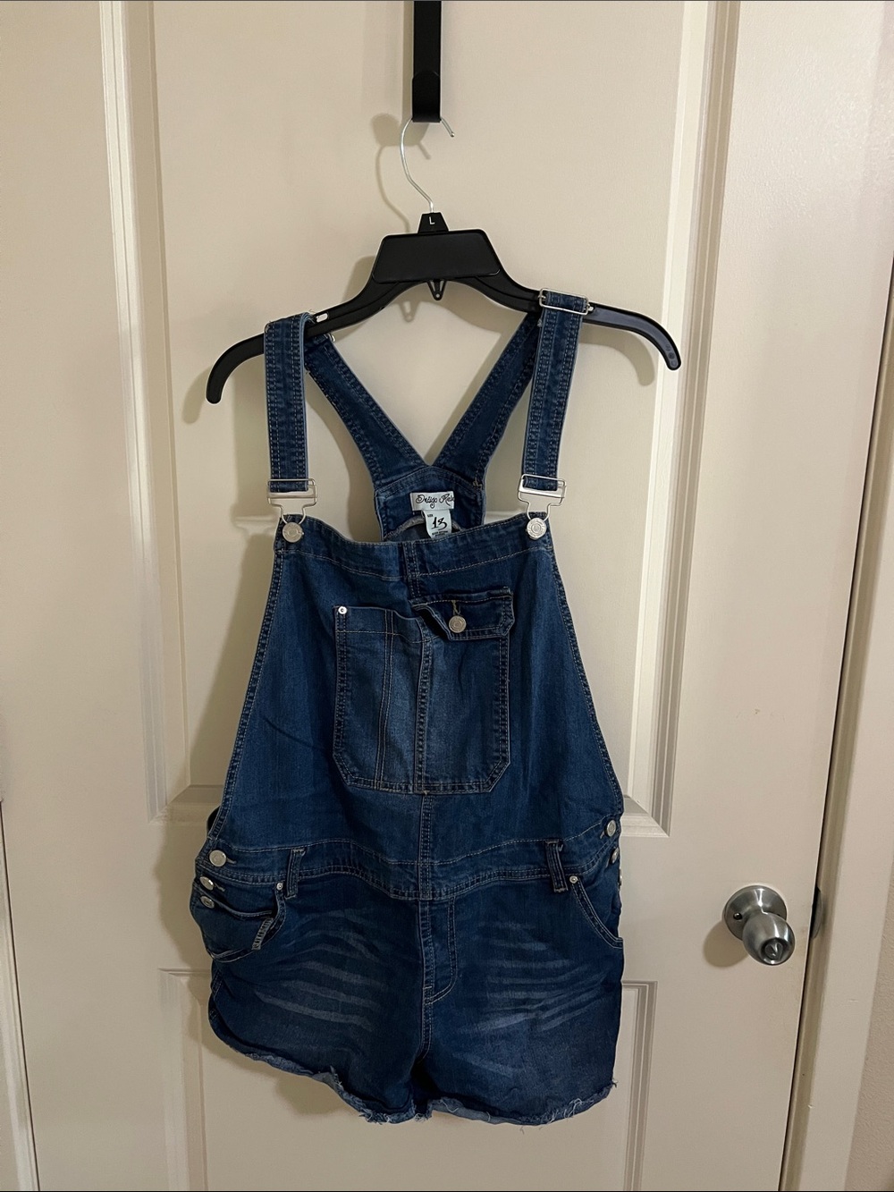 Indigo Rein Dark Blue Denim Shortalls